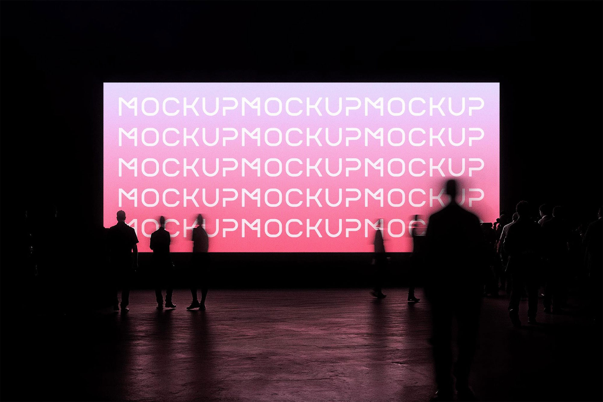 Free Large 21:9 Expo Screen Mockup PSD Template