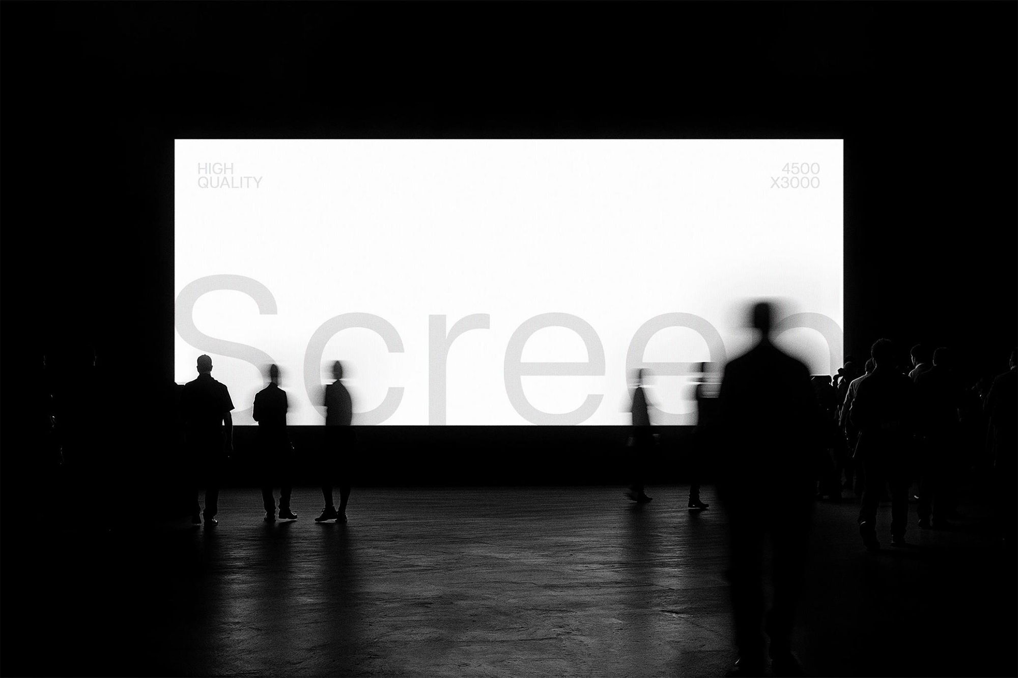 Free Large 21:9 Expo Screen Mockup PSD Template