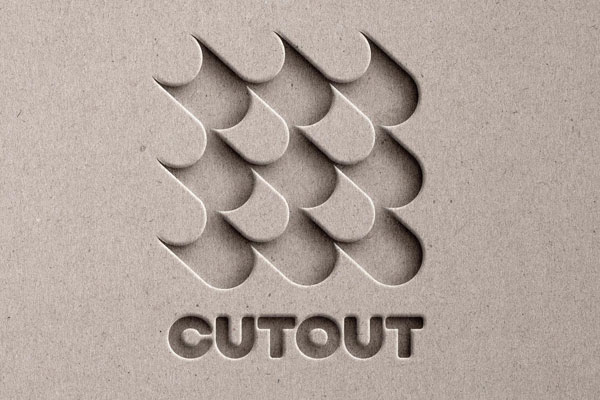 Free Paper Cutout Logo Text Effect PSD Template