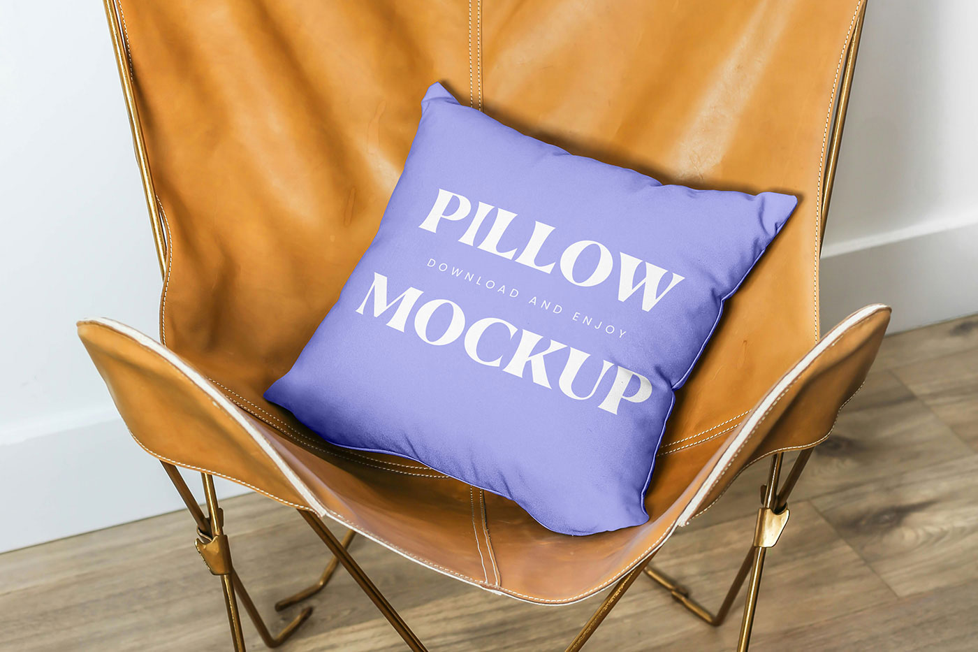 Free Pillow on Chair Mockup PSD Template
