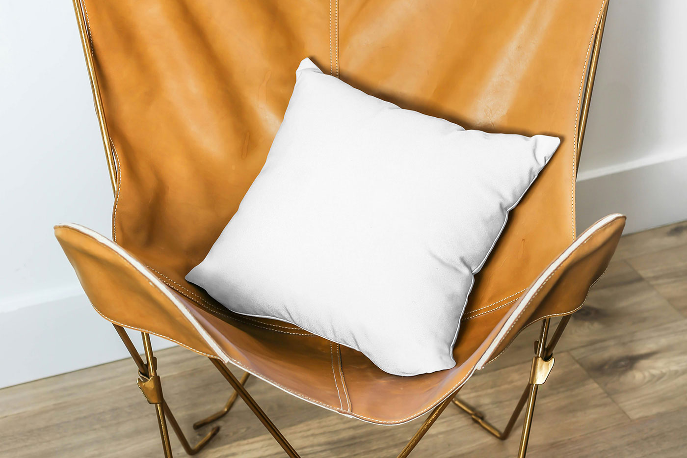 Free Pillow on Chair Mockup PSD Template