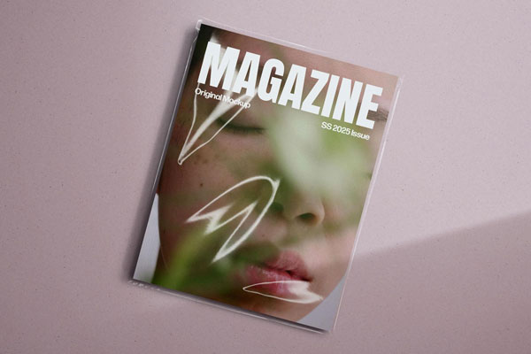 Free Sleeve Covered Magazine Mockup PSD Template