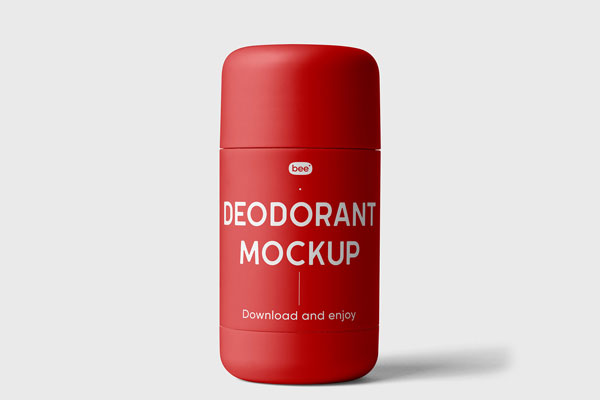 Free Standing Deodorant Bottle Mockup PSD Template