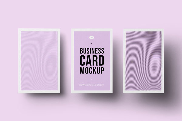 Free Triple Business Card Mockup PSD Template