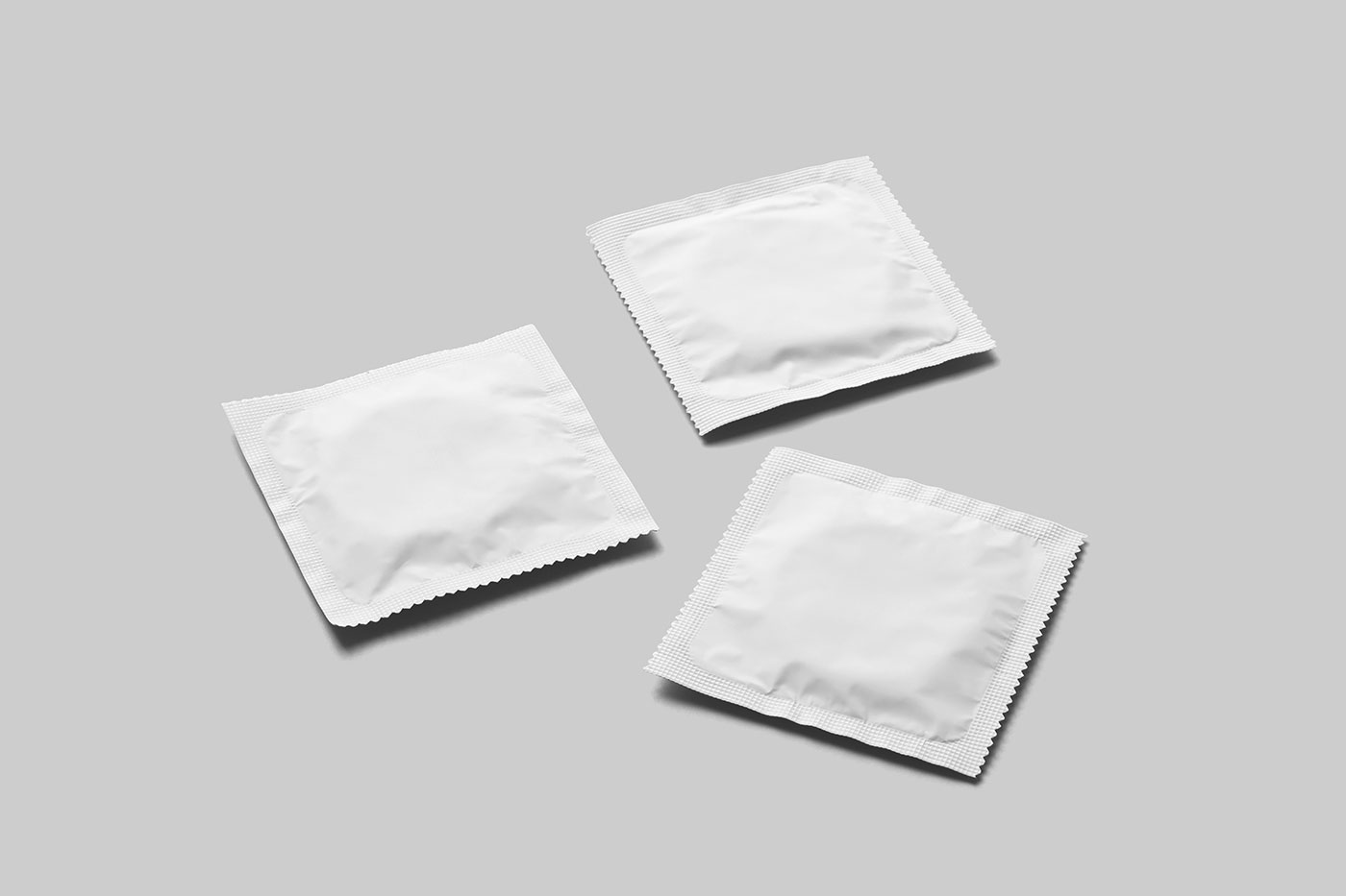 Free Triple Condom Mockup PSD Template