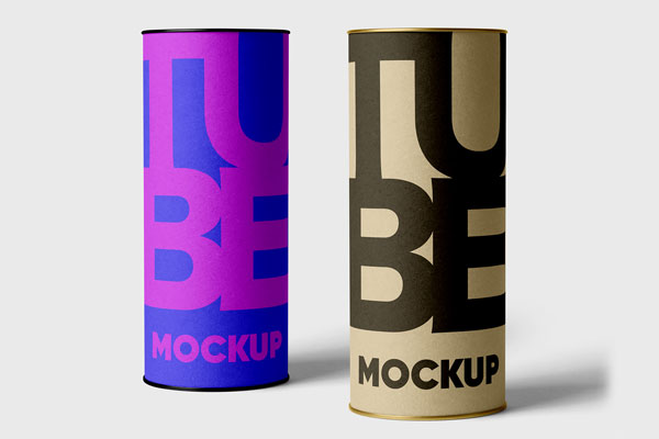 Free Two Tube Packaging Mockups PSD Template