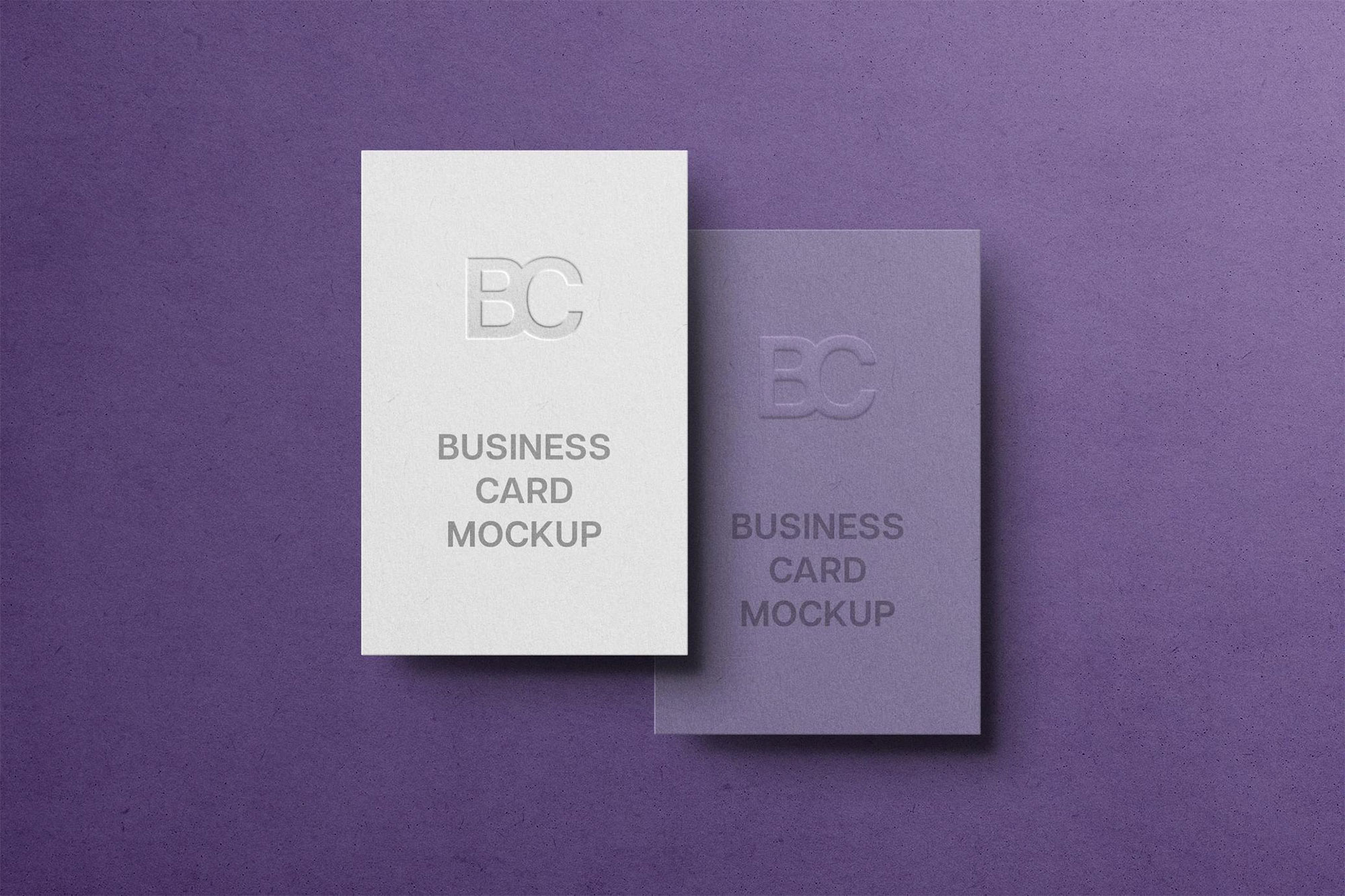 Free Two Vertical Business Card Mockup PSD Template