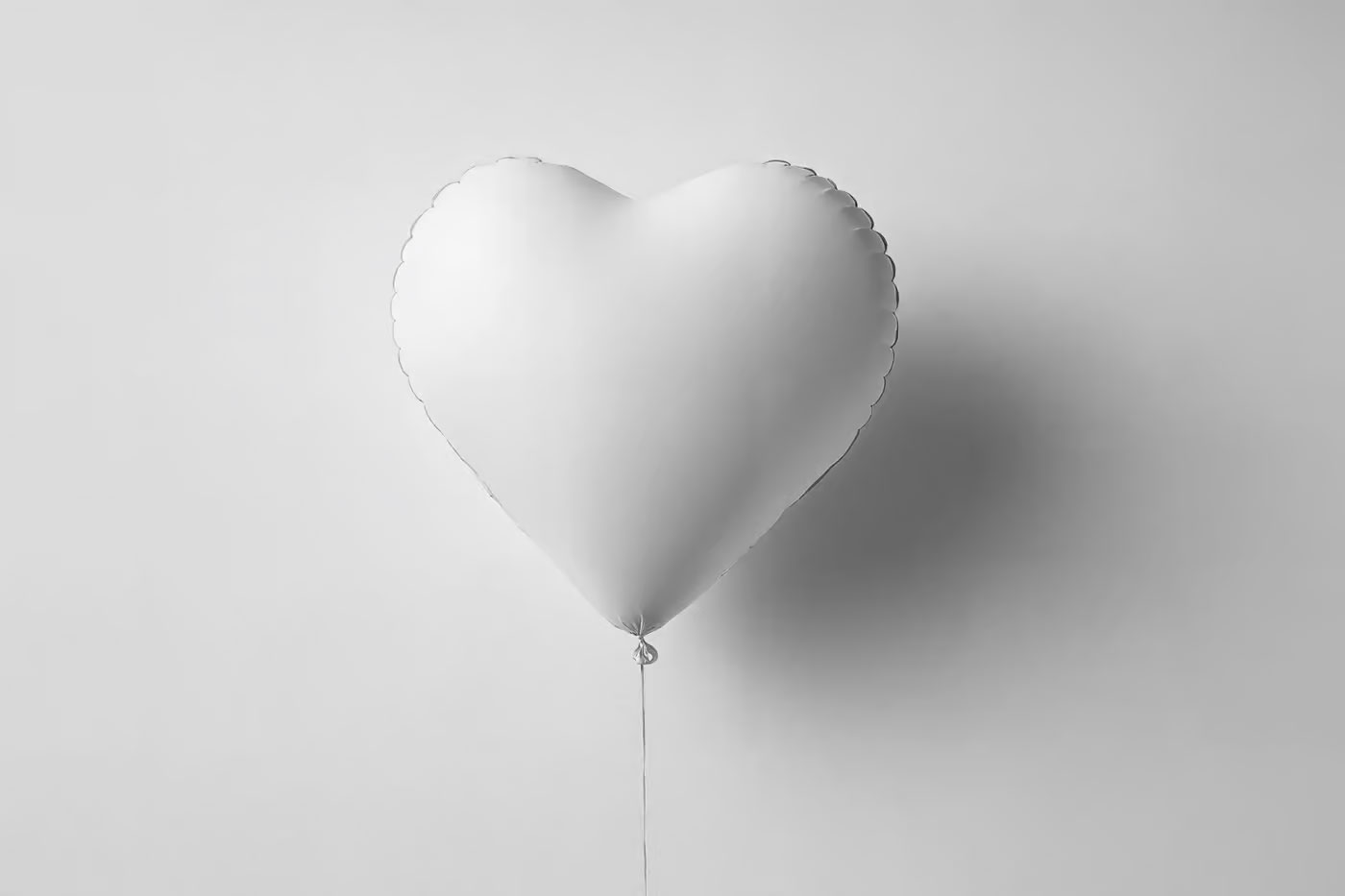 Free Valentines Day Heart Balloon Mockup PSD Template