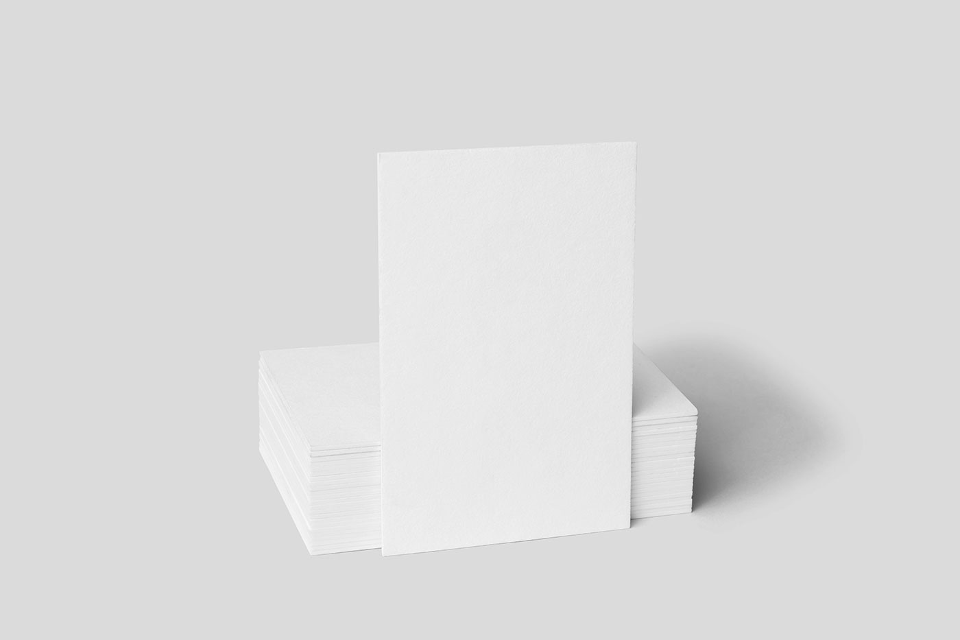 Free Vertical Business Card Stack Mockup PSD Template