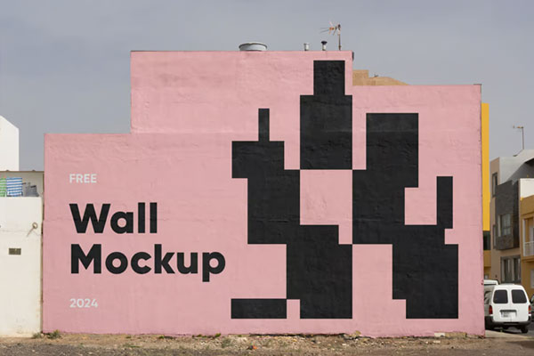 Free Wall Elevation Mockup PSD Template
