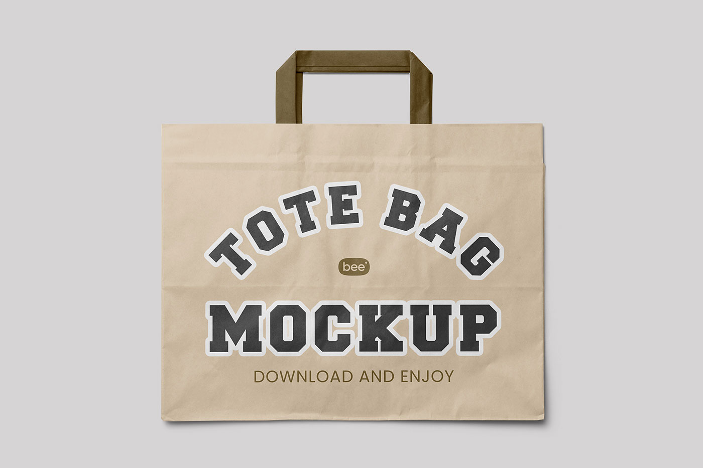 Free Wide Paper Bag Mockup PSD Template