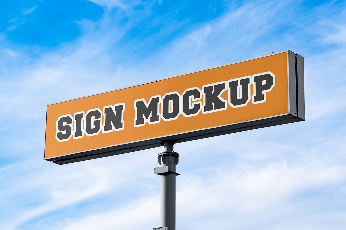 Free Wide Signage Mockup PSD Template