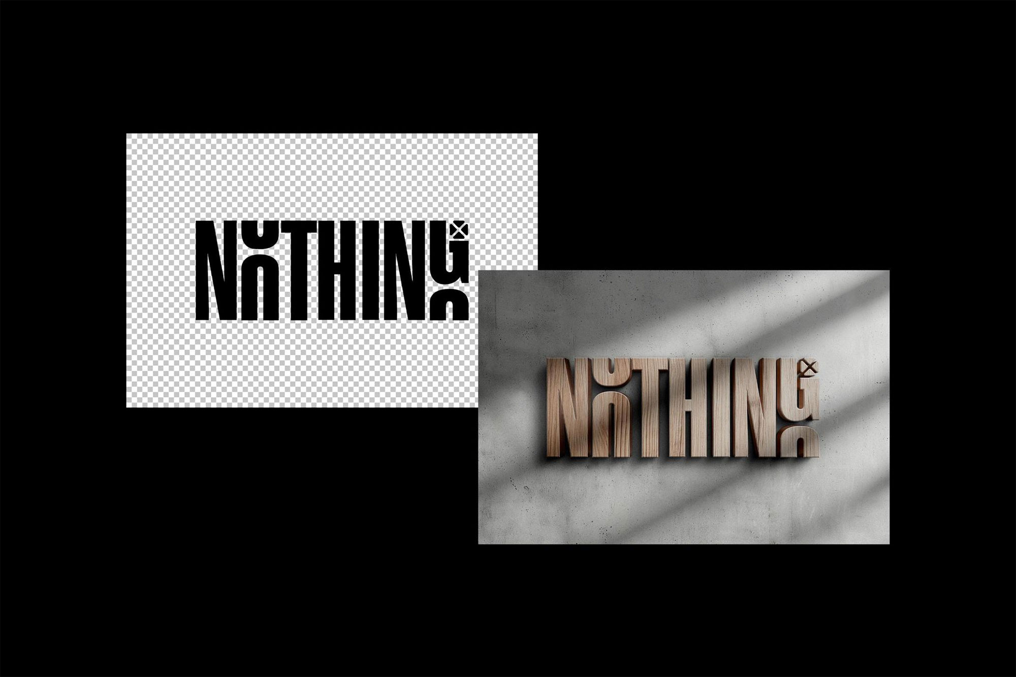 Wooden 3D Outdoor Sign Logo Mockup / Text Effect preview