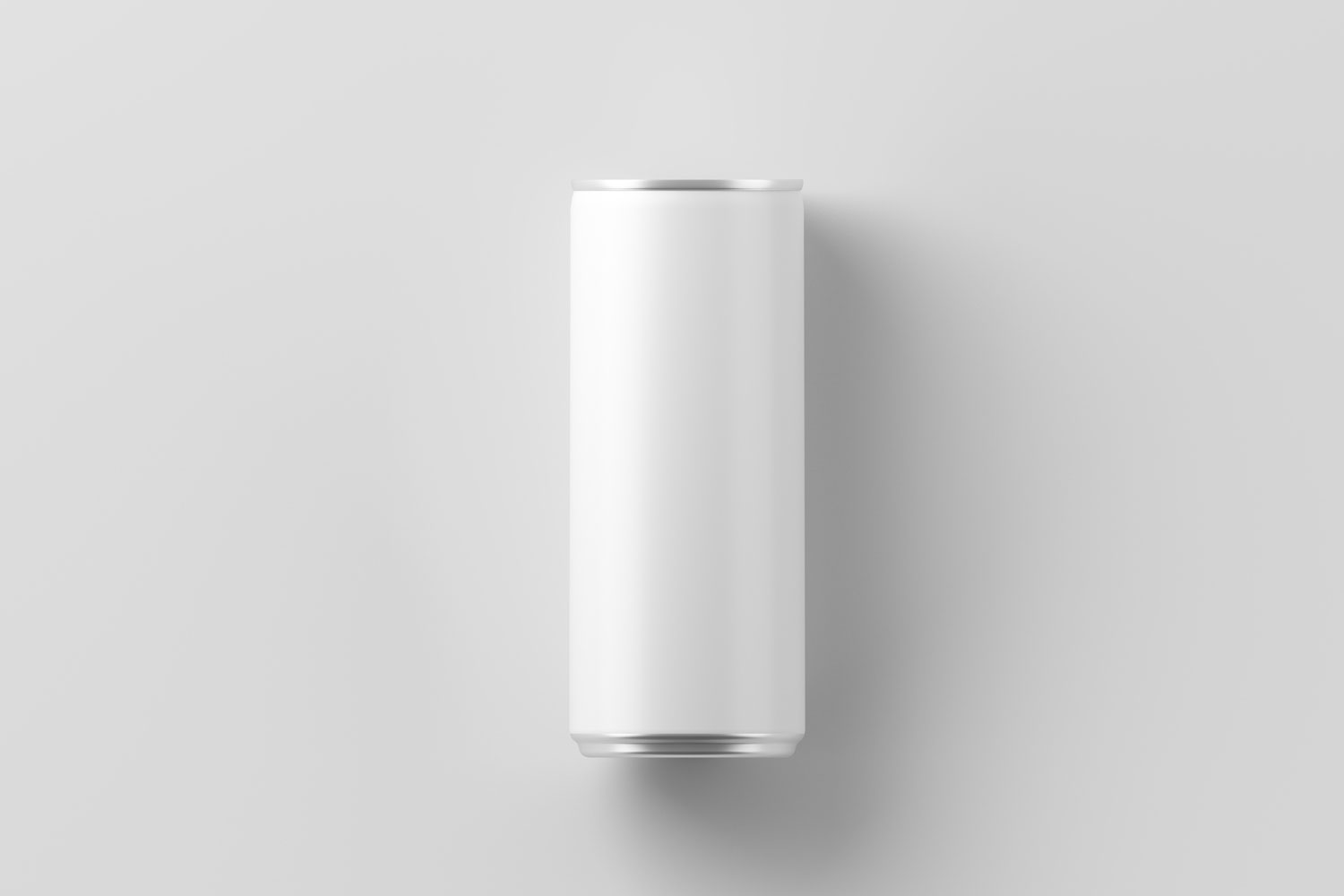 Free 250ml Soda Can Mockup From Top View PSD Template