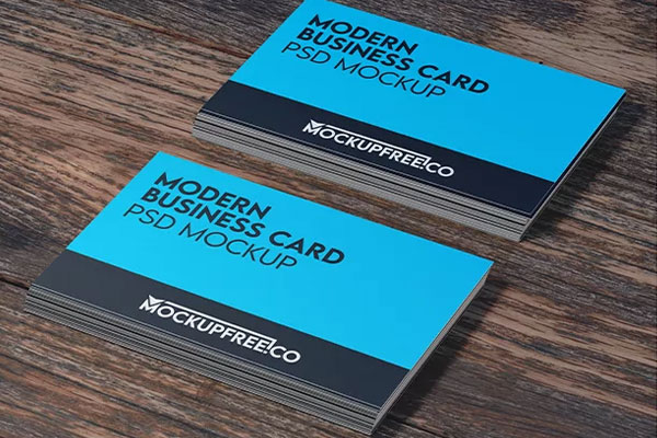 Free 3 Modern Business Card Mockups PSD Template