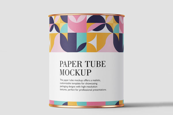 Free 4 Paper Tube Mockups PSD Template
