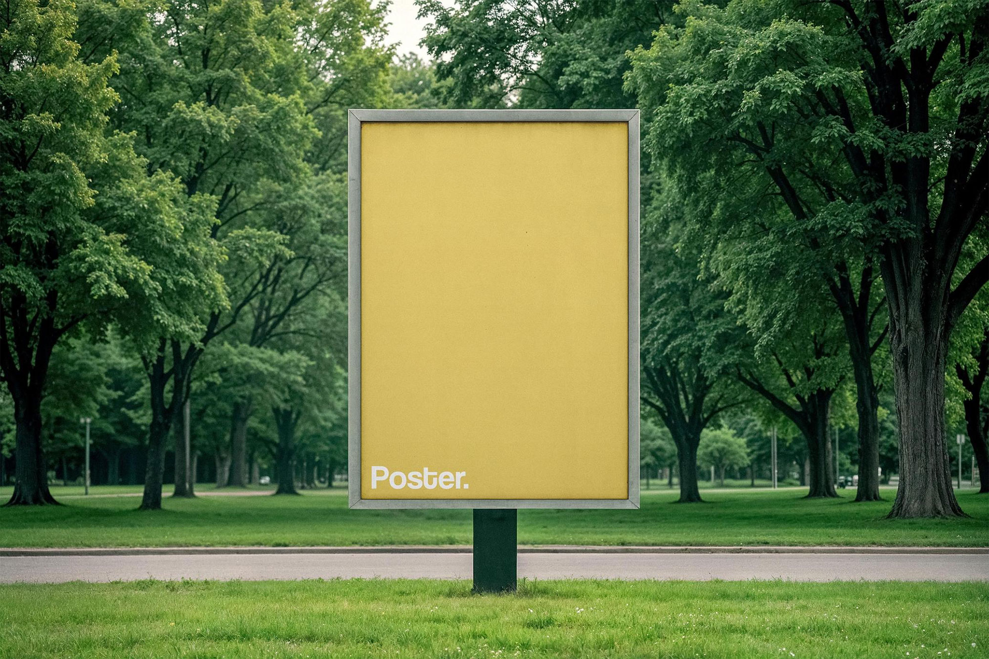 Free A4 Poster Signage Mockup PSD Template