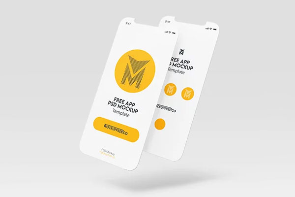 Free App Mockup Template PSD Template