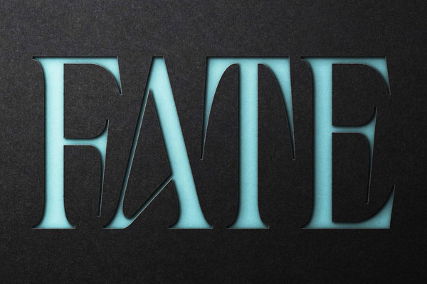 Free Black Paper Cutout Mockup / Text Effect PSD Template