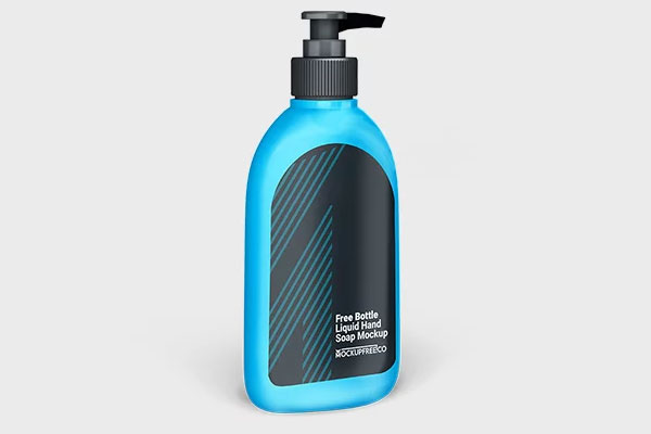 Free Bottle Liquid Hand Soap Mockup PSD Template