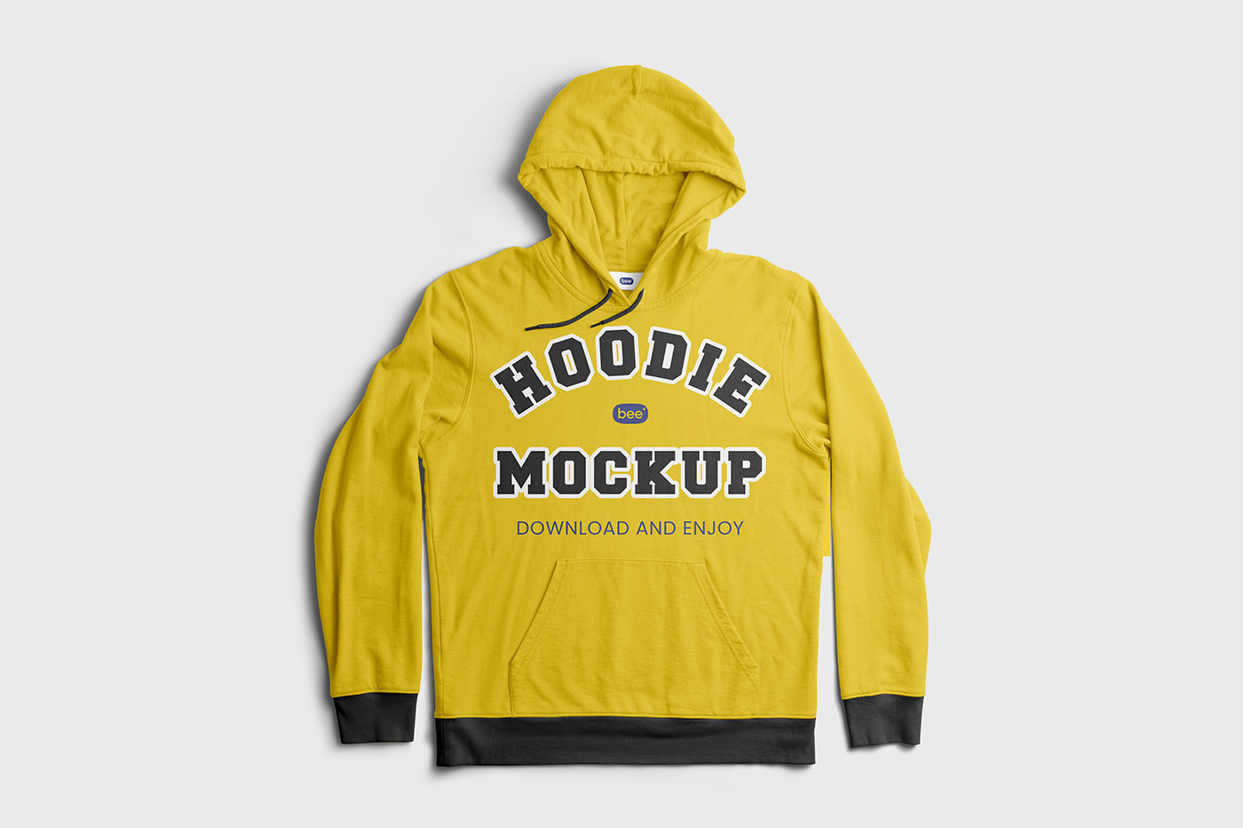 Free Crumpled Hoodie Mockup PSD Template