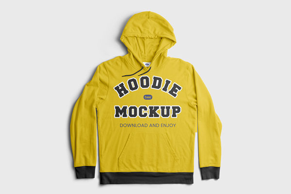 Free Crumpled Hoodie Mockup PSD Template