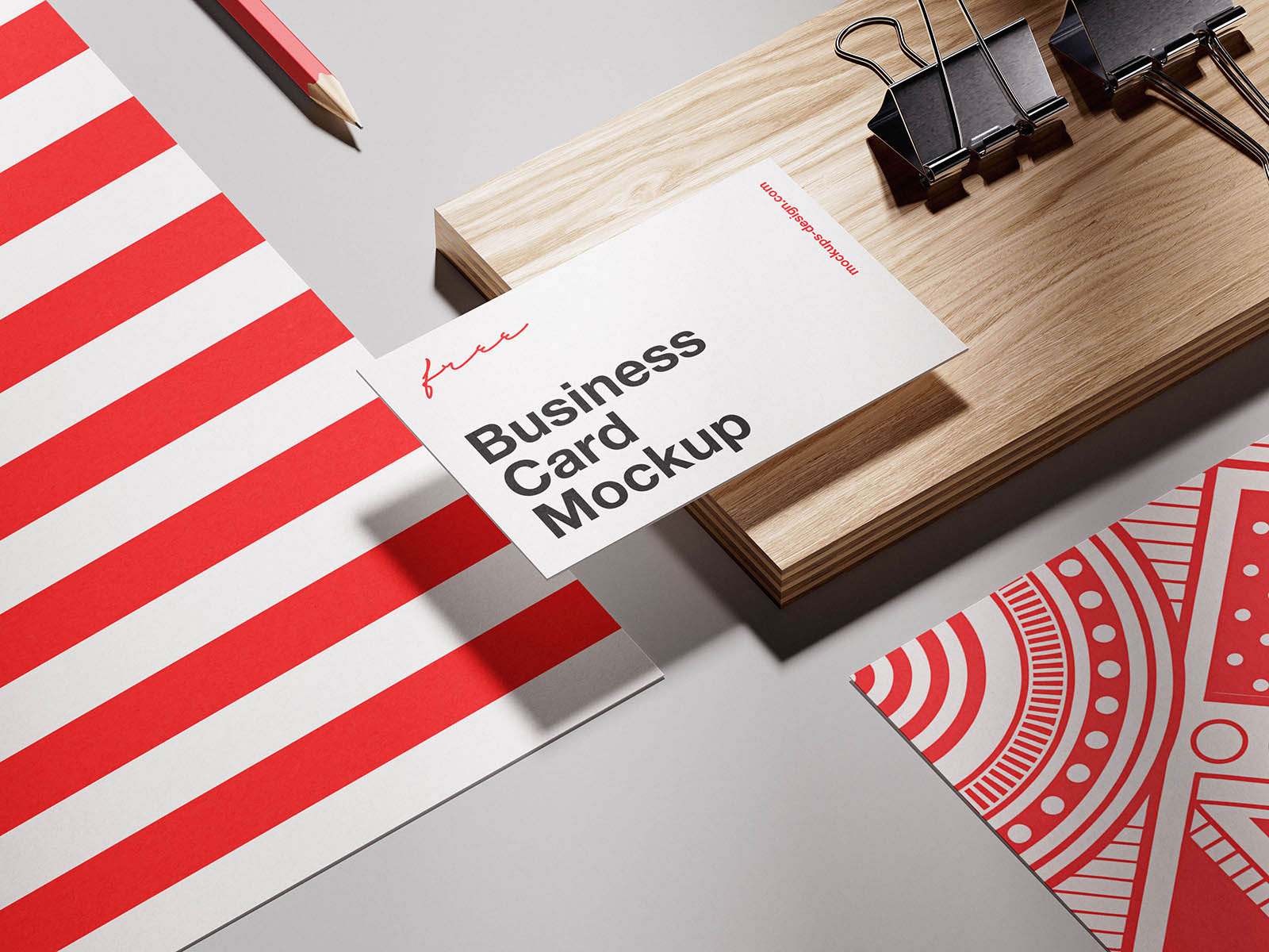 Free Elegant Branding Card Mockup PSD Template