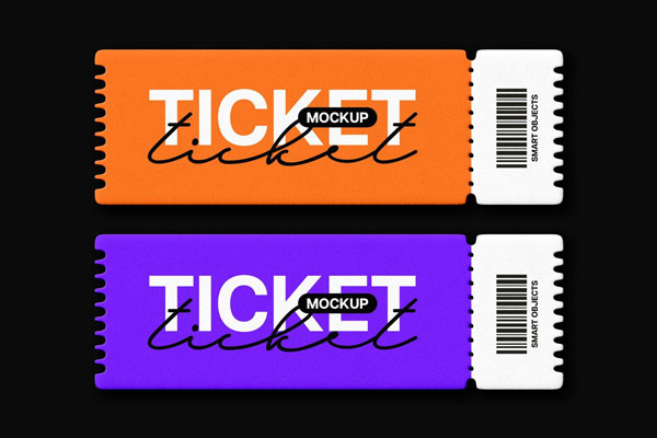 Free Event Ticket Mockup PSD Template