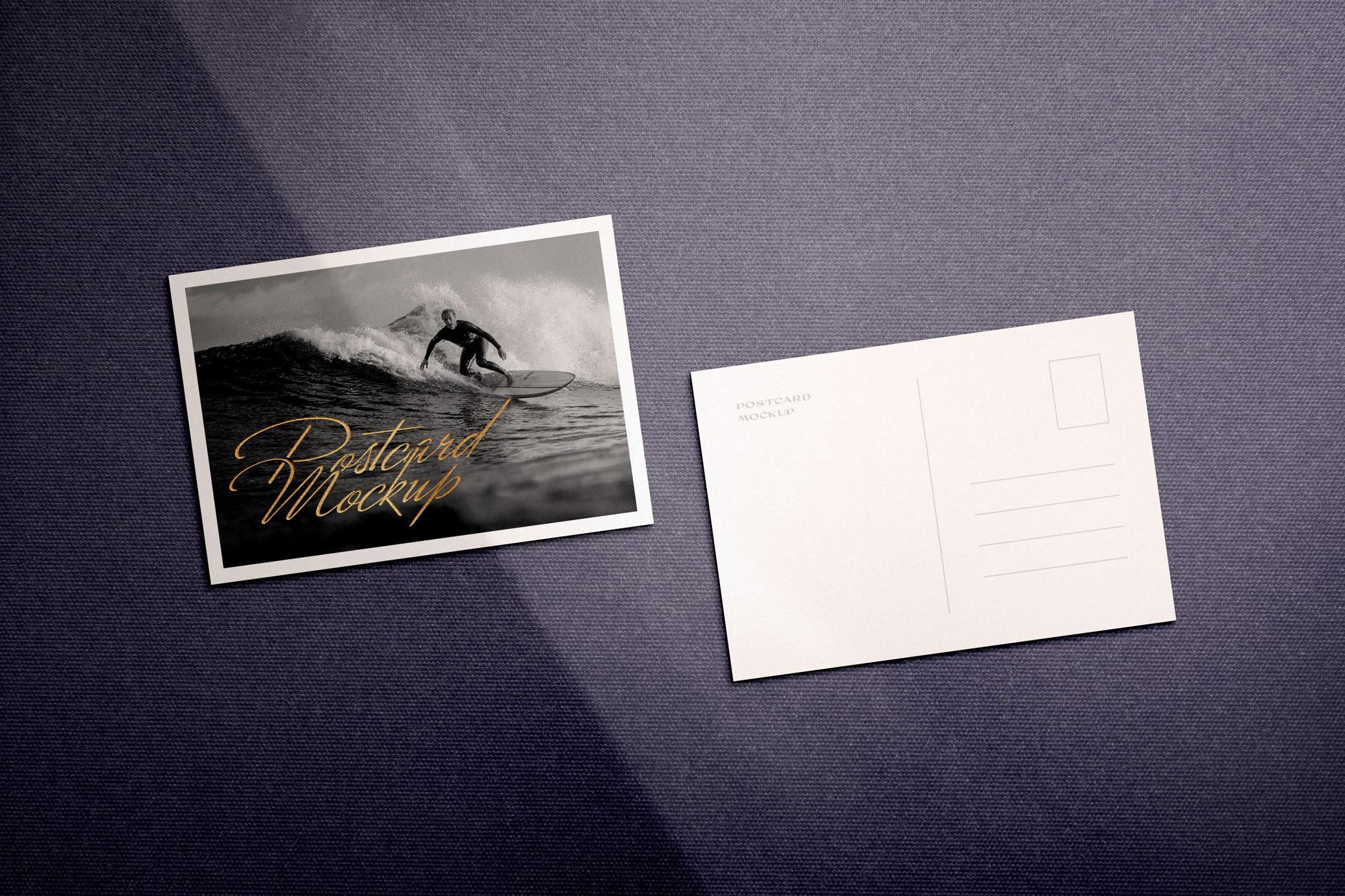 Free Front Back Postcard Mockup PSD Template