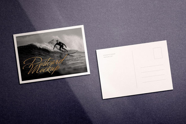 Free Front Back Postcard Mockup PSD Template