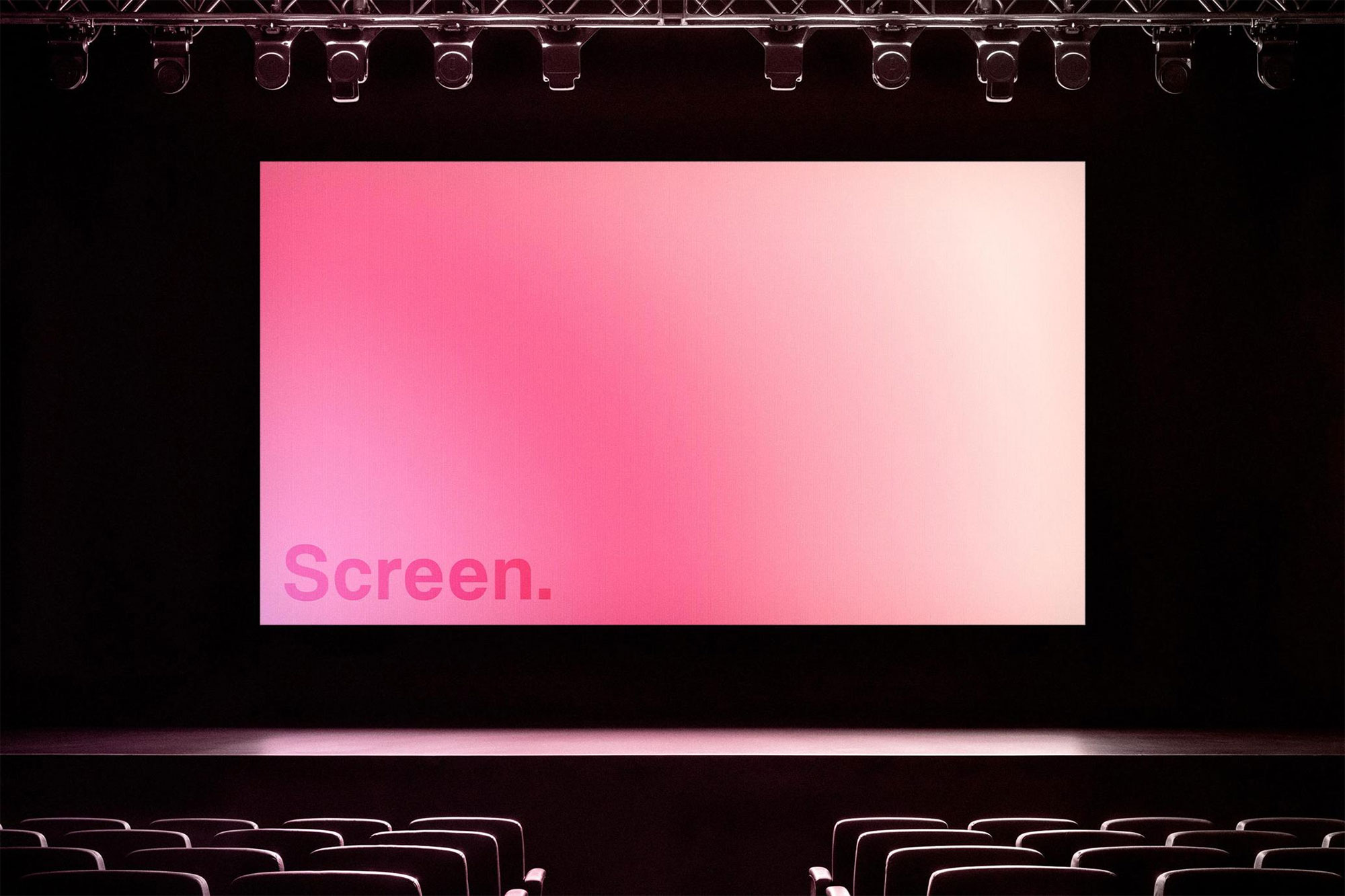 Free Huge Stage Screen Mockup PSD Template