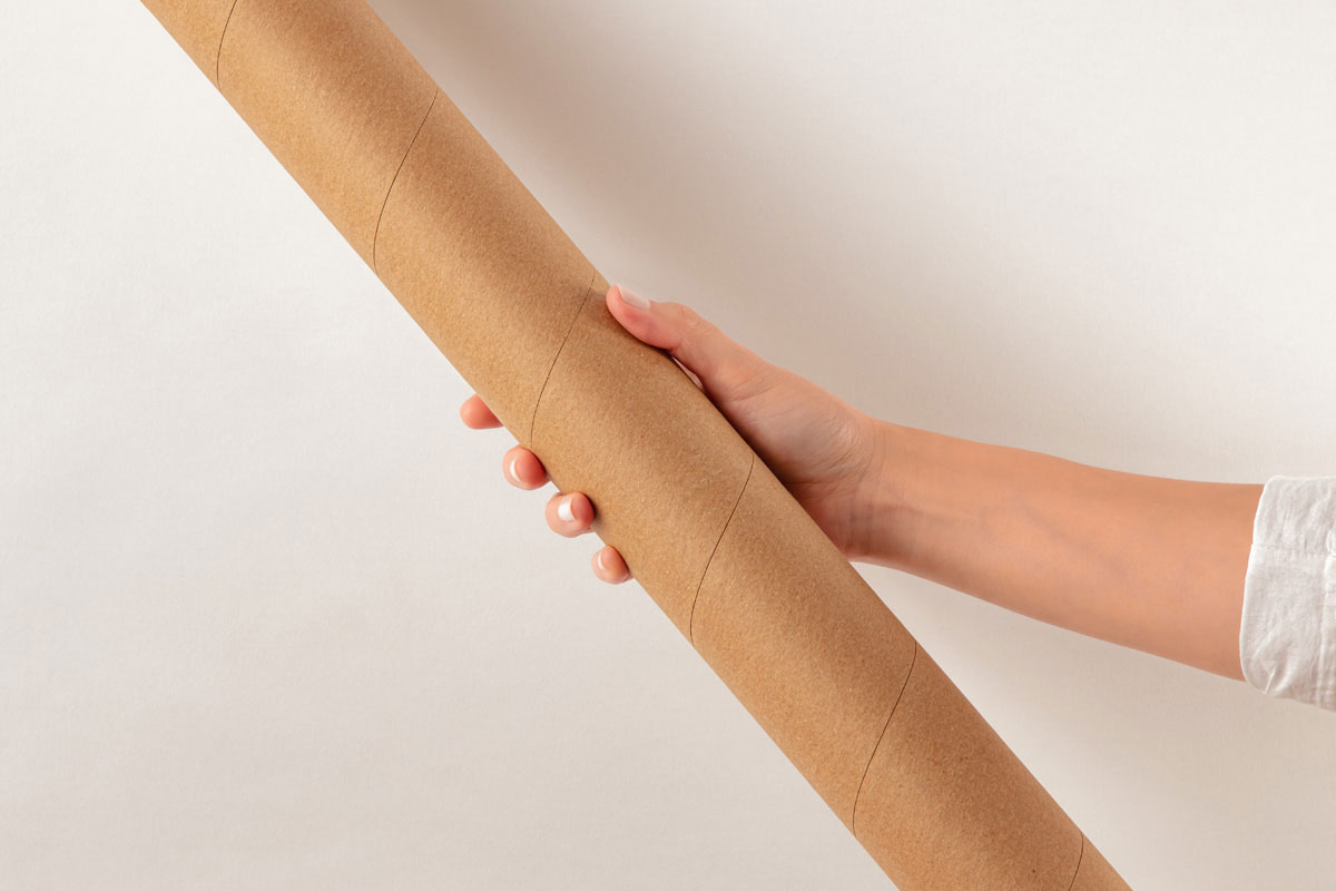 Free Kraft Packaging Tube Mockup PSD Template