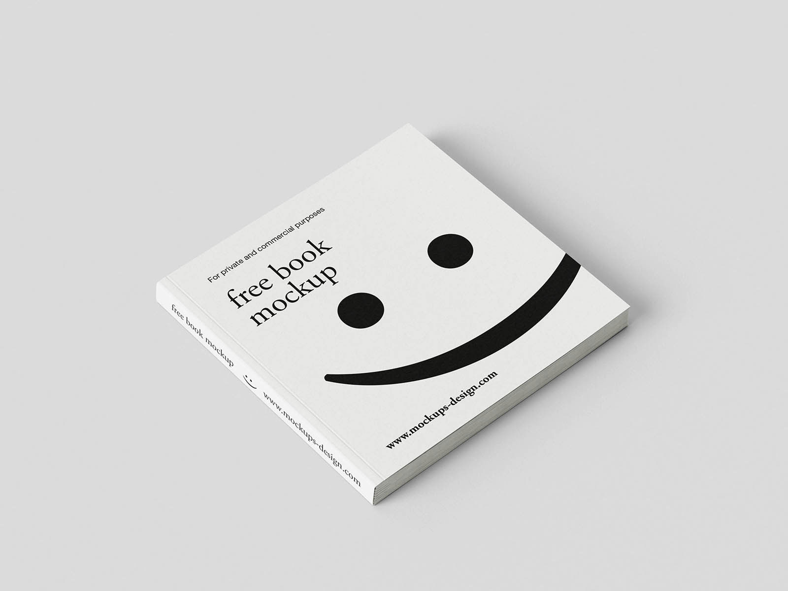 Free Minimal Square Book Mockup PSD Template