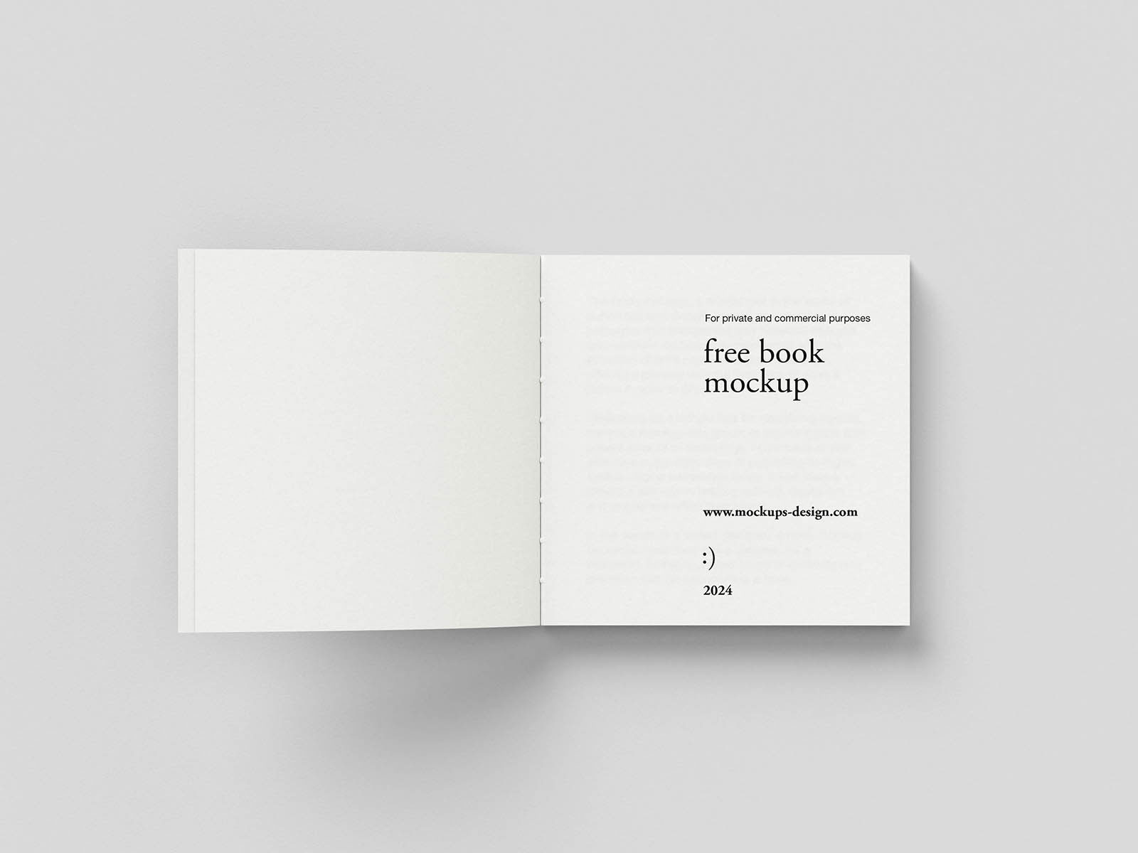 Free Minimal Square Book Mockup PSD Template