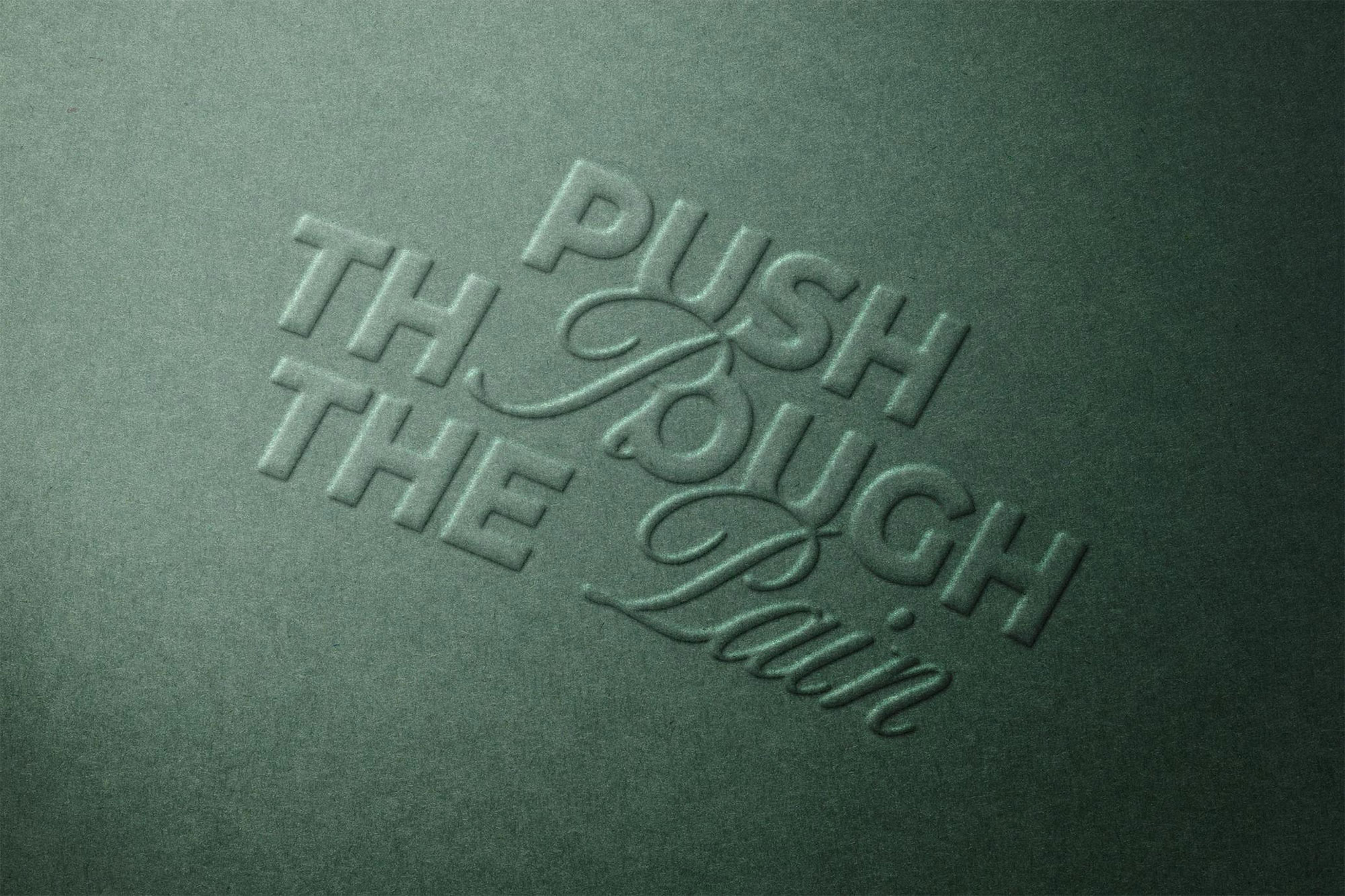 Free Paper Emboss Logo Mockup / Text Effect PSD Template