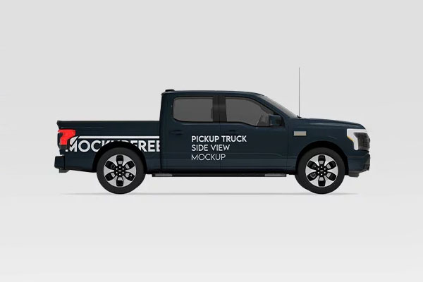 Free Pickup Truck Mockup PSD Template