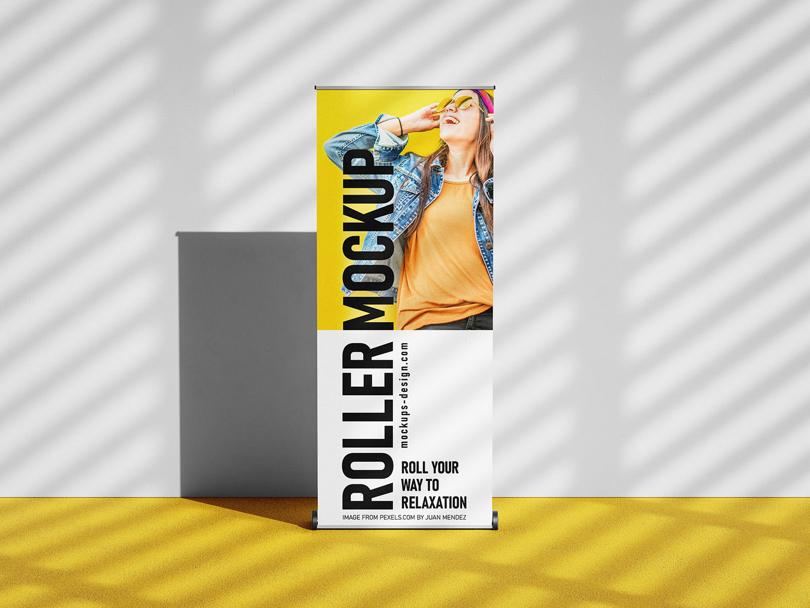Free Roller Banner Mockup PSD Template