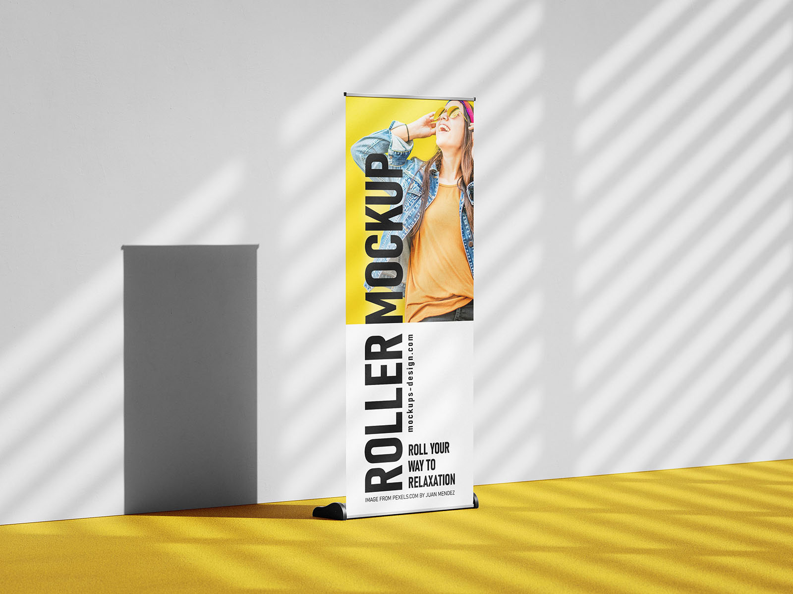 Free Roller Banner Mockup PSD Template