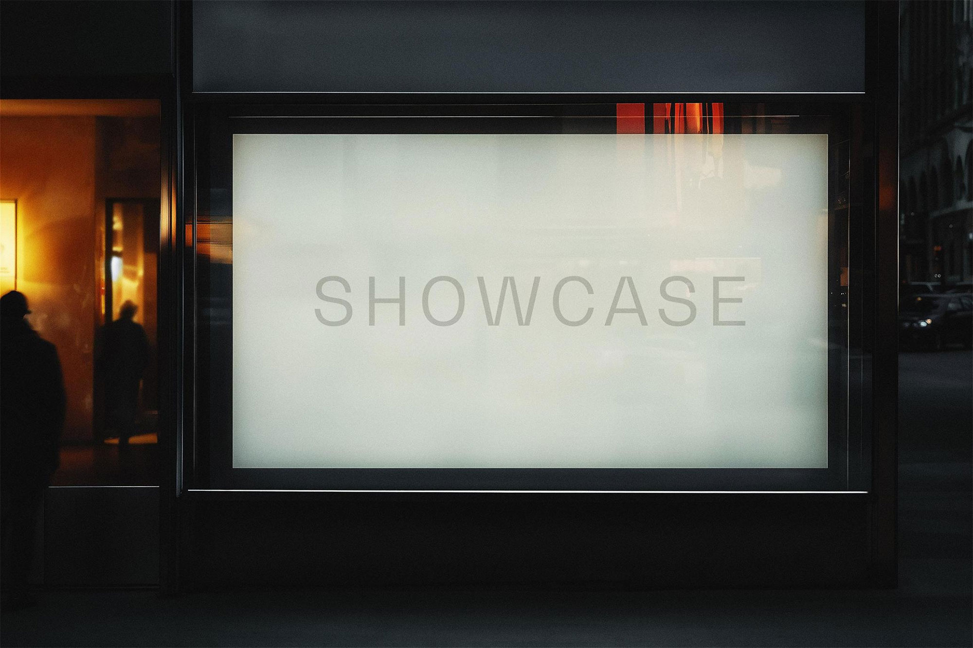 Free Shop Window Poster Mockup PSD Template
