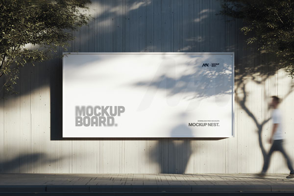 Free Street Billboard Mockup PSD Template