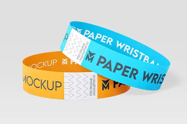 Free Three Festival Wristband Mockups PSD Template
