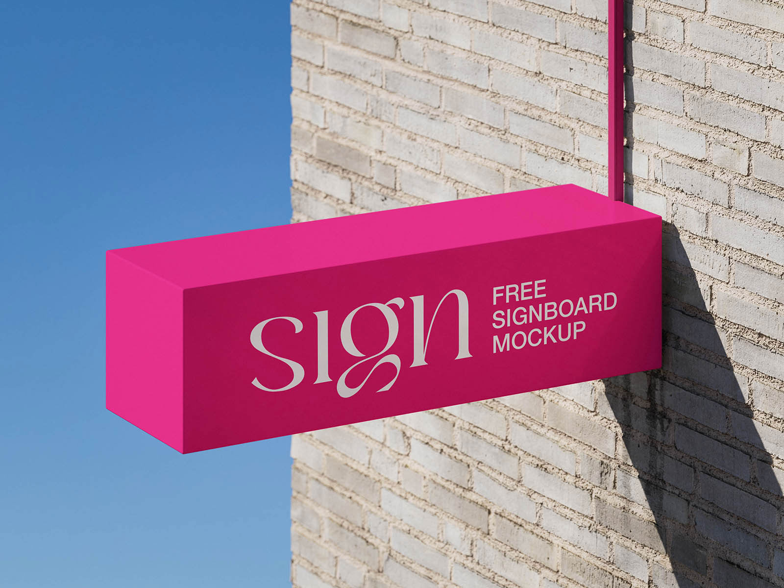Free Vibrant Signboard Mockup PSD Template