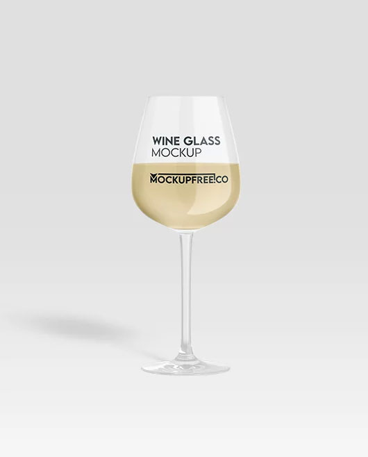 Free Wine Glass Mockup PSD Template