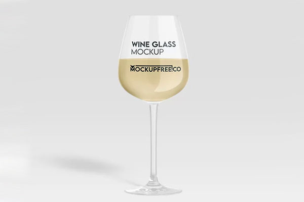 Free Wine Glass Mockup PSD Template
