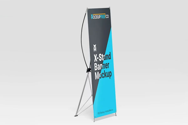 Free X Stand Banner Mockups PSD Template