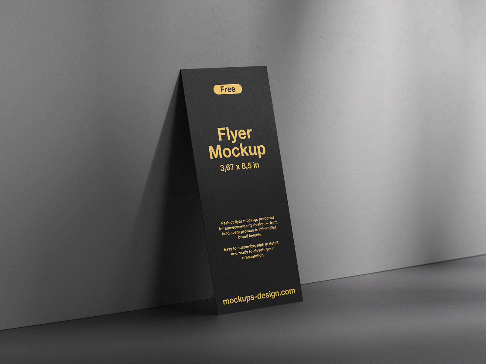 Free 367x86 Inches Flyer Mockup PSD Template