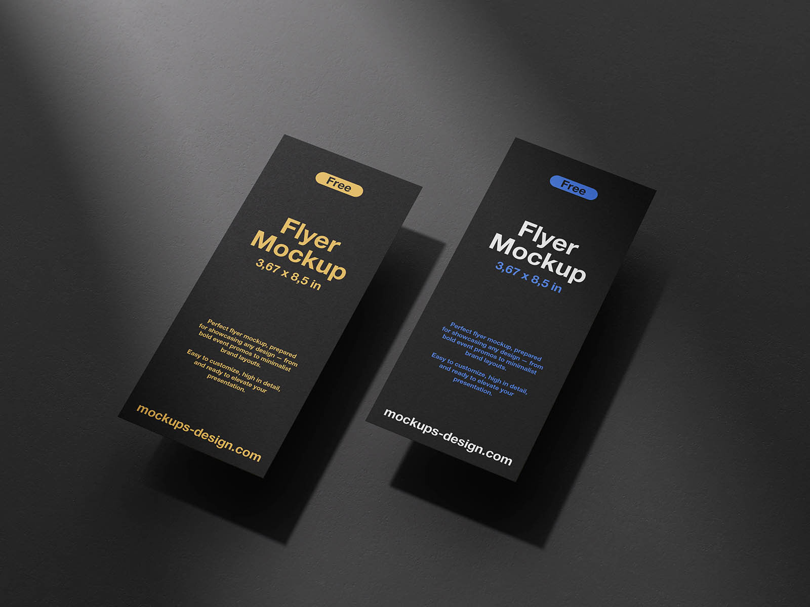 Free 367x86 Inches Flyer Mockup PSD Template