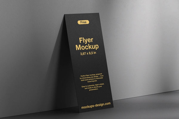 Free 367x86 Inches Flyer Mockup PSD Template