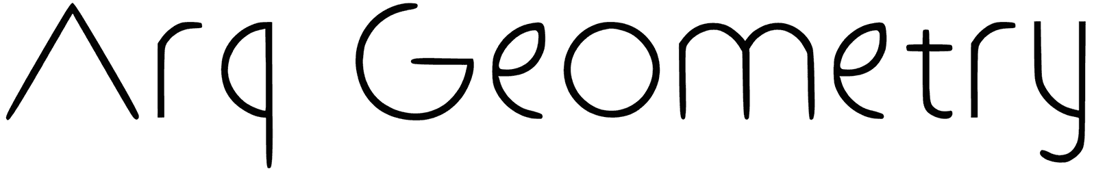 Arq Geometry Font
