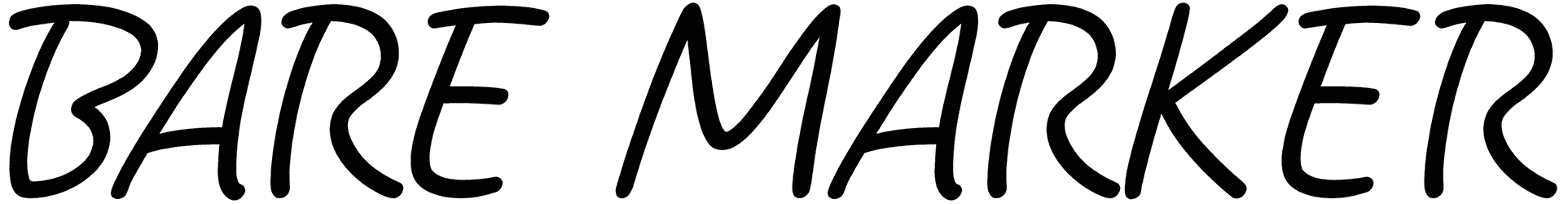 Bare Marker Font